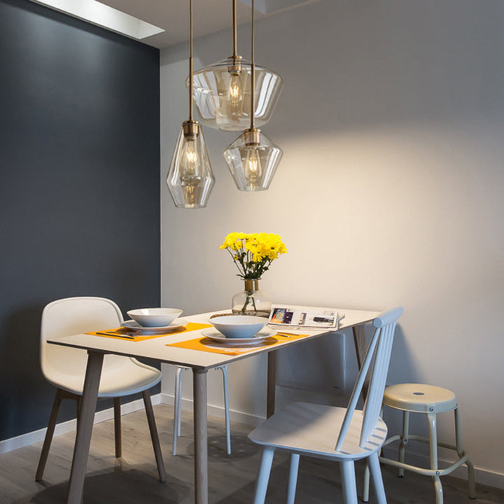 Valentina Suspension Moderne, Verre, Clair/Ambre, Chambre/Salle de Bain - Neutralighting