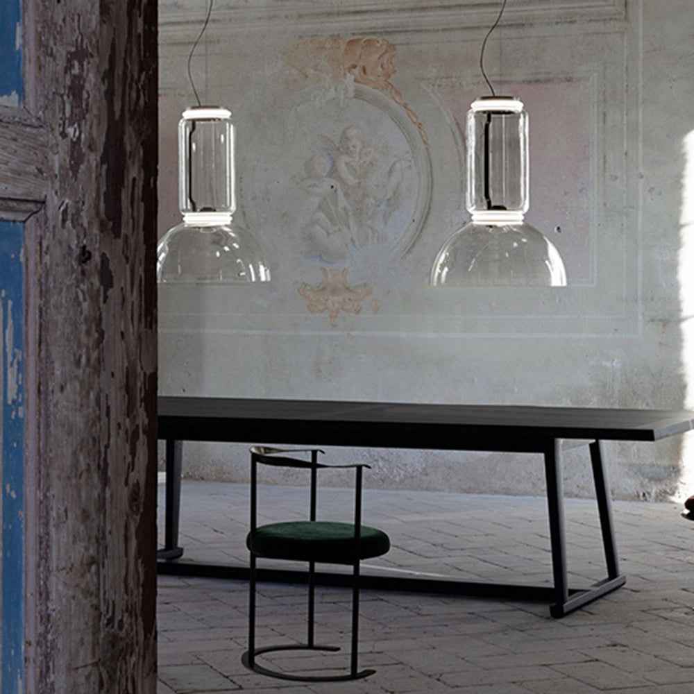 Valentina Luminaires Suspensions LED Cylindre Minimalisme Métal/Verre Transparent Salon/Chambre à Coucher - Neutralighting