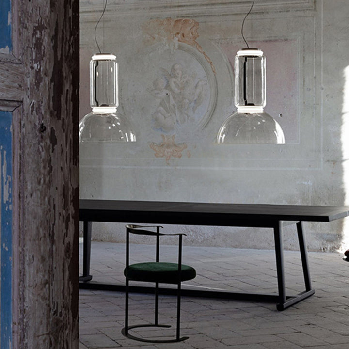Valentina Luminaires Suspensions LED Cylindre Minimalisme Métal/Verre Transparent Salon/Chambre à Coucher - Neutralighting