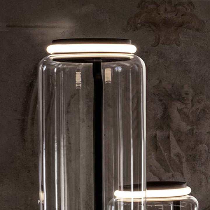 Valentina Luminaires Suspensions LED Cylindre Minimalisme Métal/Verre Transparent Salon/Chambre à Coucher - Neutralighting