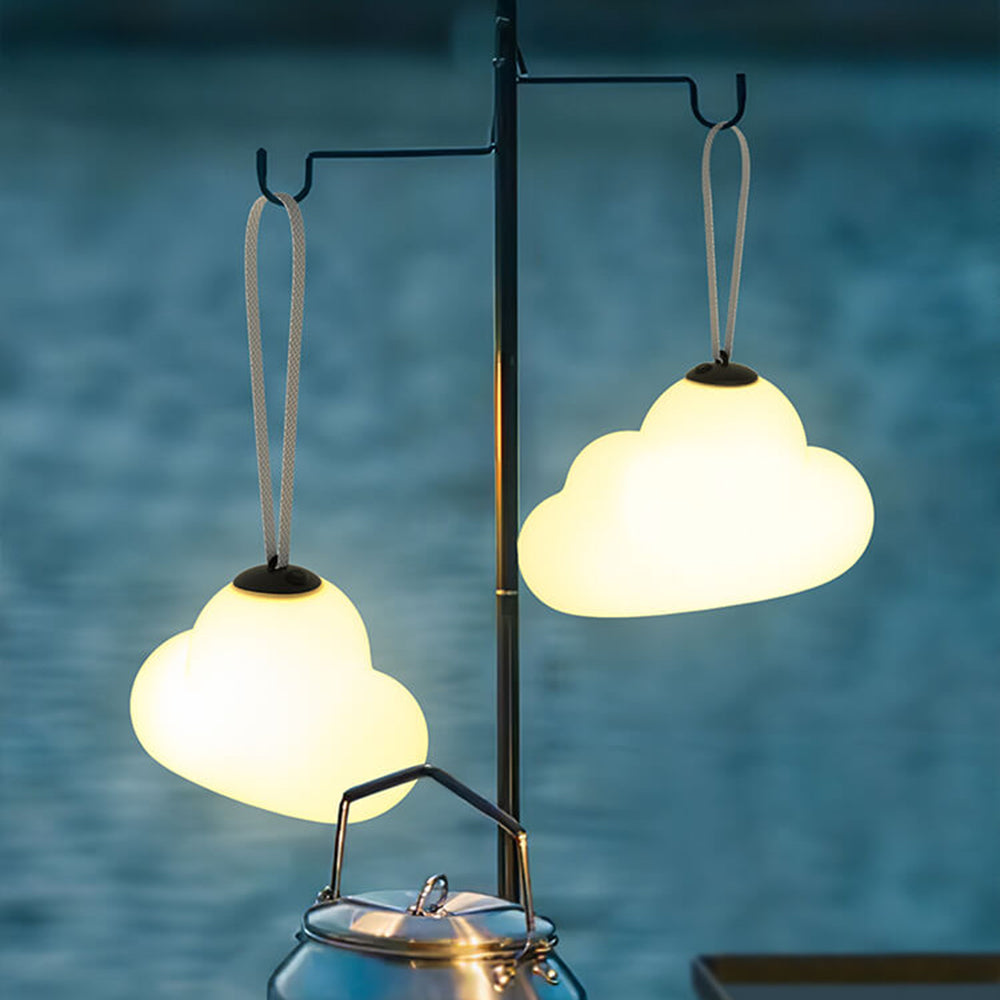 Aria Suspension Extérieure Nuage Moderne, Métal/Acrylique, Blanc, Jardin - Neutralighting