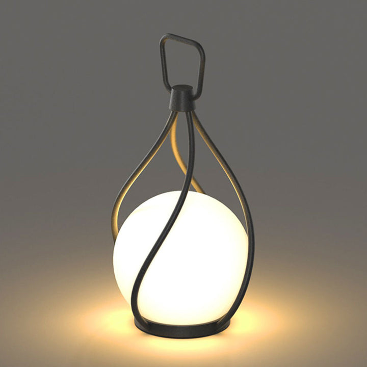 Valentina Suspension Extérieure Globe Moderne, Métal/Acrylique, Blanc/Noir, Jardin - Neutralighting