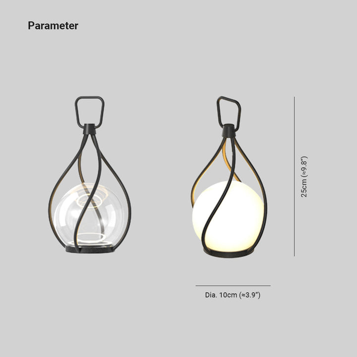 Valentina Suspension Extérieure Globe Moderne, Métal/Acrylique, Blanc/Noir, Jardin - Neutralighting