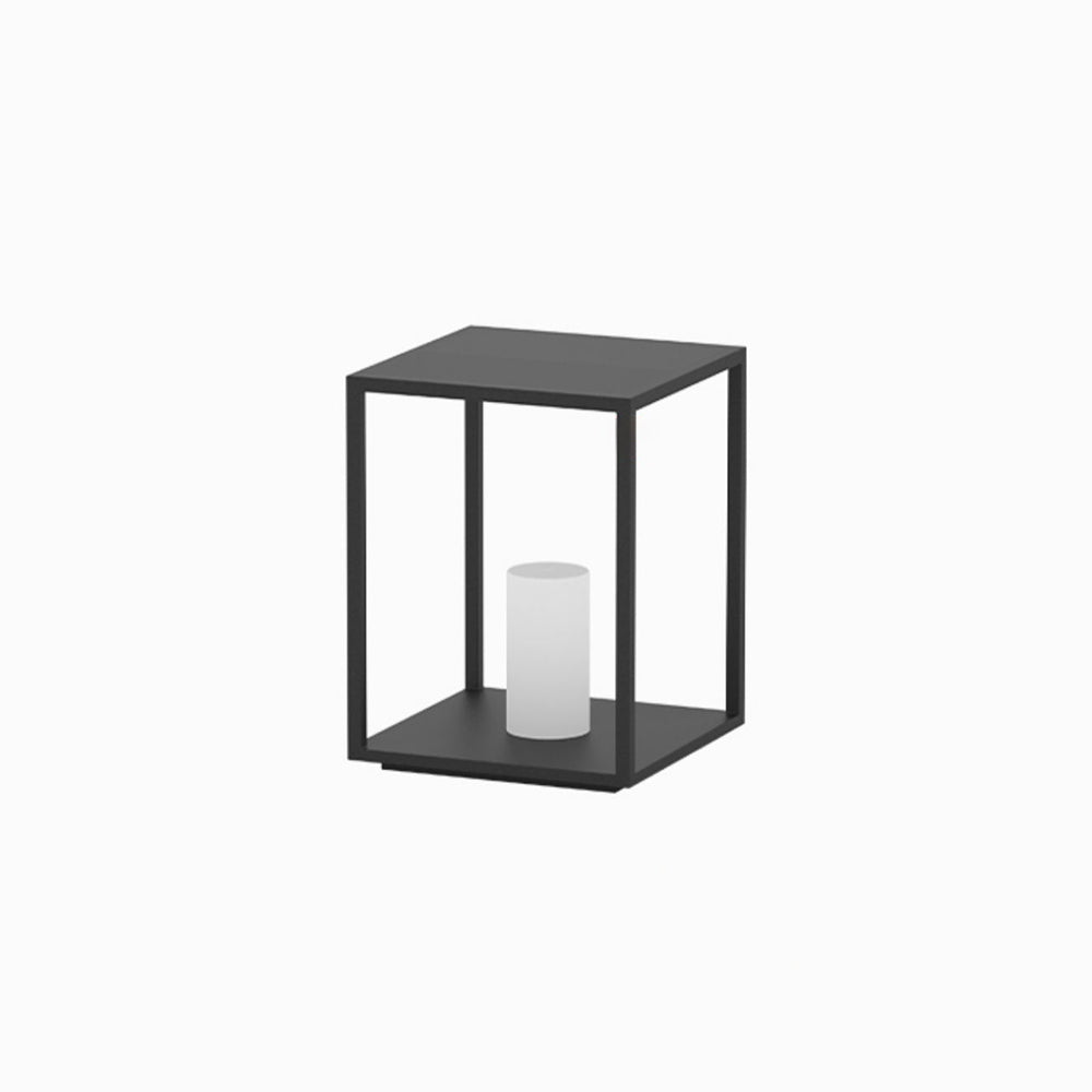 Ray Borne Extérieure Rectangulaire Minimalisme, Métal, Noir, Jardin - Neutralighting