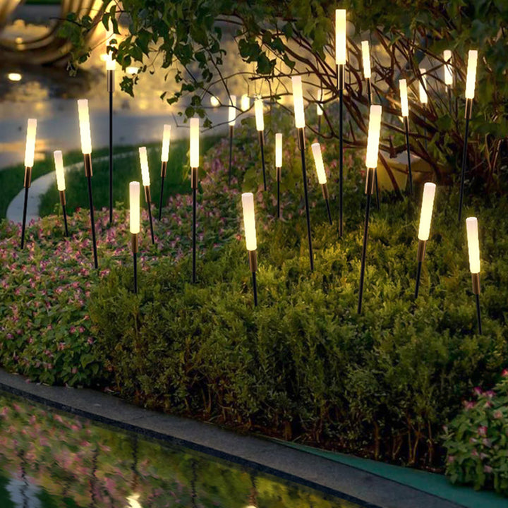 Isha Borne Extérieure Roseau Moderne Noir Allée - Neutralighting