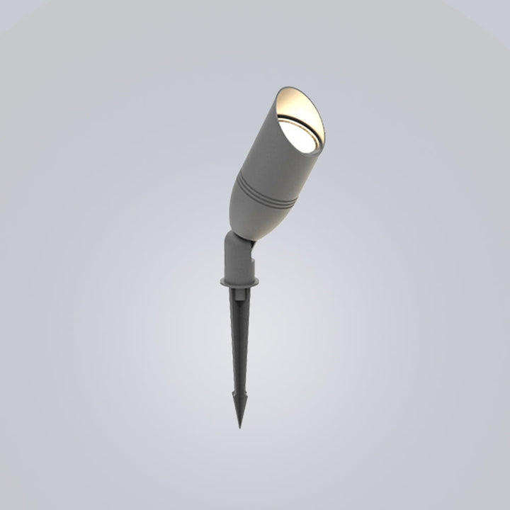 Ray Lampe Extérieure au Sol Cylindre Simple, Métal/Verre, Noir, Cour - Neutralighting