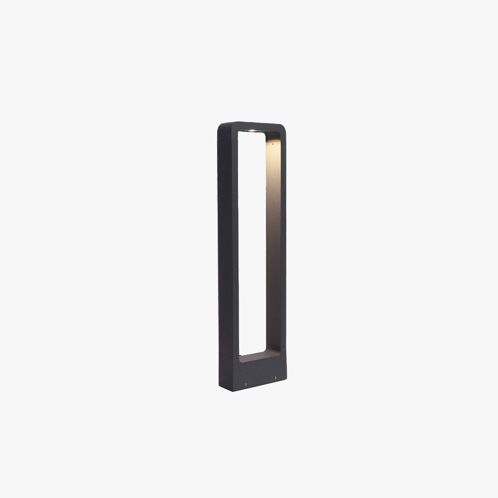 Ray Borne Extérieure Rectangulaire Minimalisme, Métal/Acrylique, Noir, Jardin - Neutralighting