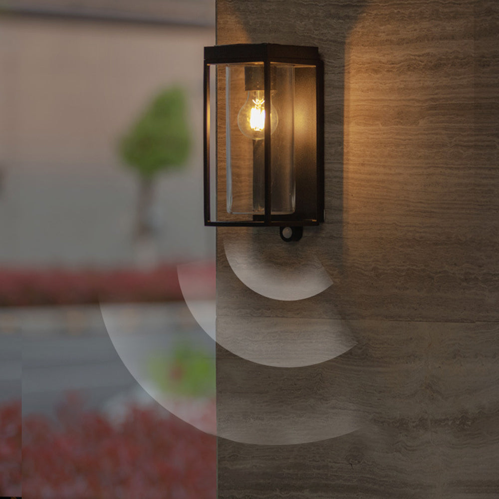 Ray Applique Murale Rectangle Industrielle Métal Verre Jardin Cour - Neutralighting