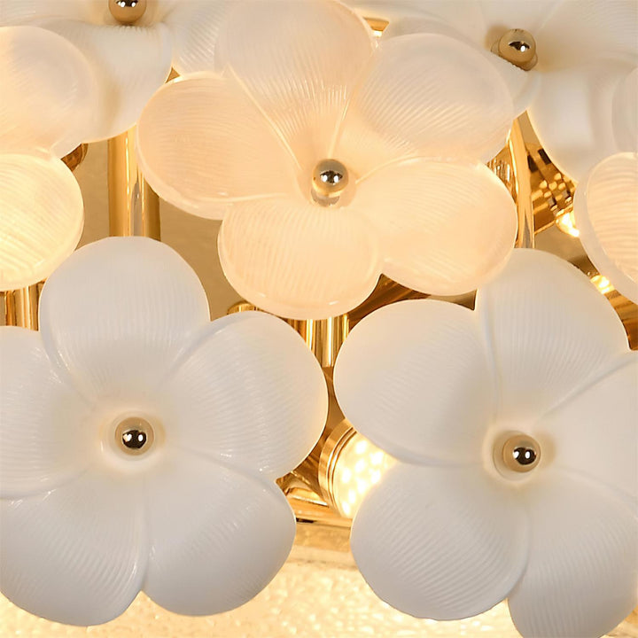 Abella Plafonnier Céramique Floraison Anneau Romantique - Neutralighting
