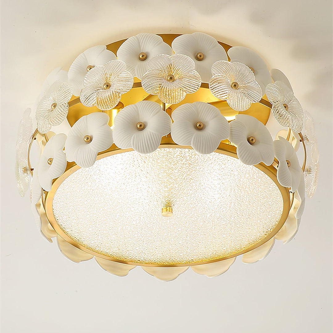 Abella Plafonnier Fleurs Pétales en Céramique - Neutralighting