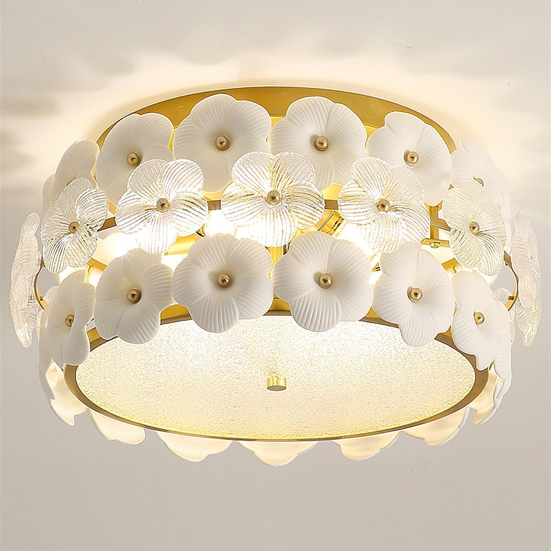 Abella Plafonnier Fleurs Pétales en Céramique - Neutralighting