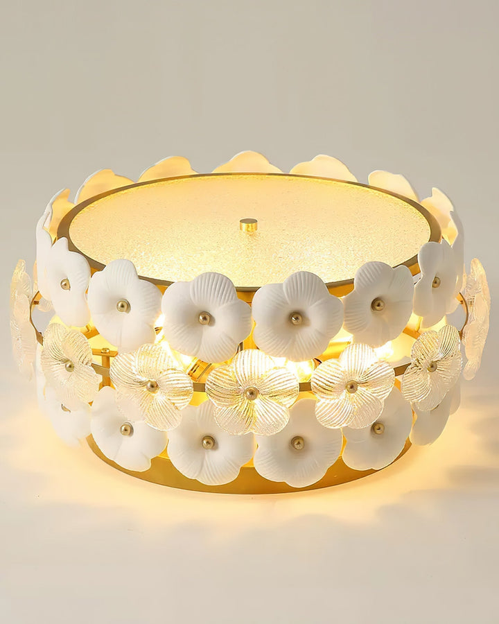 Abella Plafonnier Fleurs Pétales en Céramique - Neutralighting