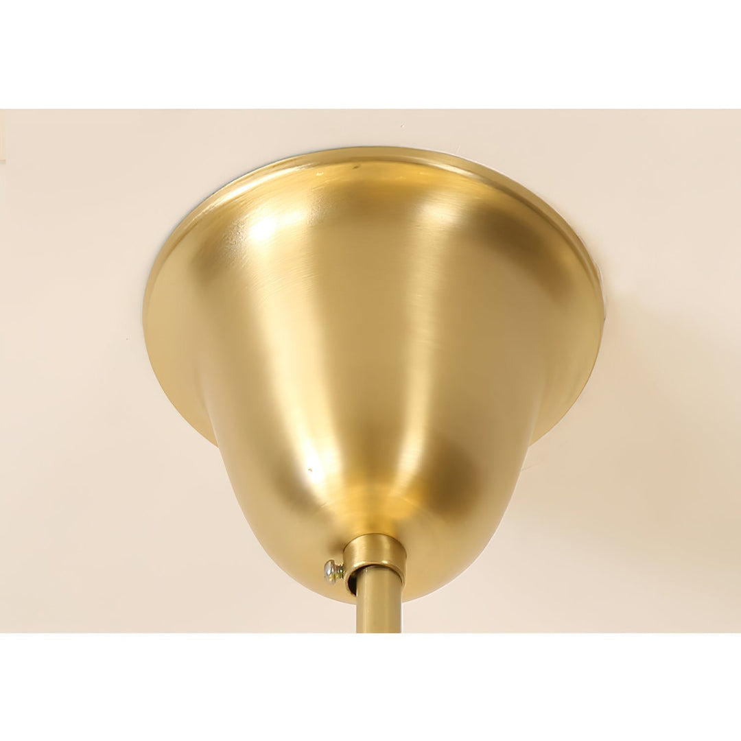 Abrahamson Lustre Traditionnel À Niveaux Abat-jour Laiton Verre - Neutralighting