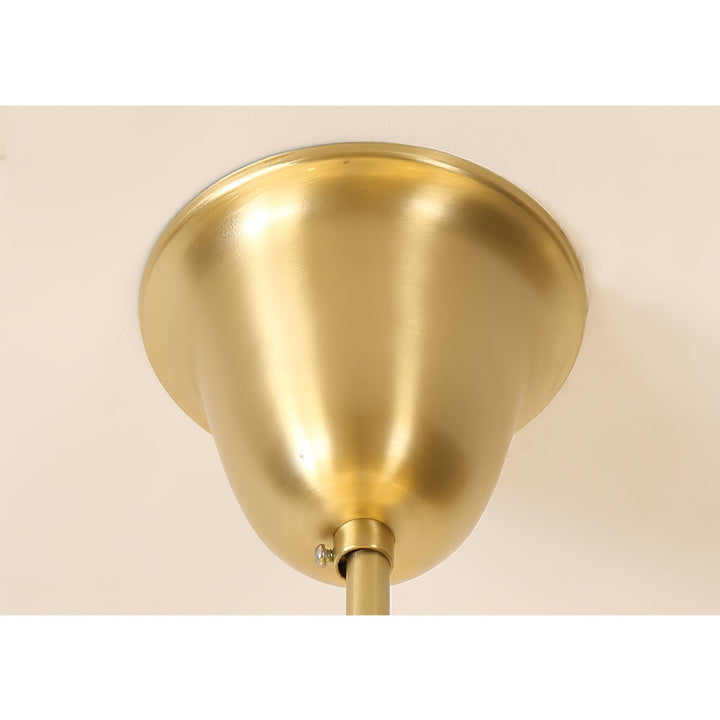Abrahamson Lustre Traditionnel À Niveaux Abat-jour Laiton Verre - Neutralighting