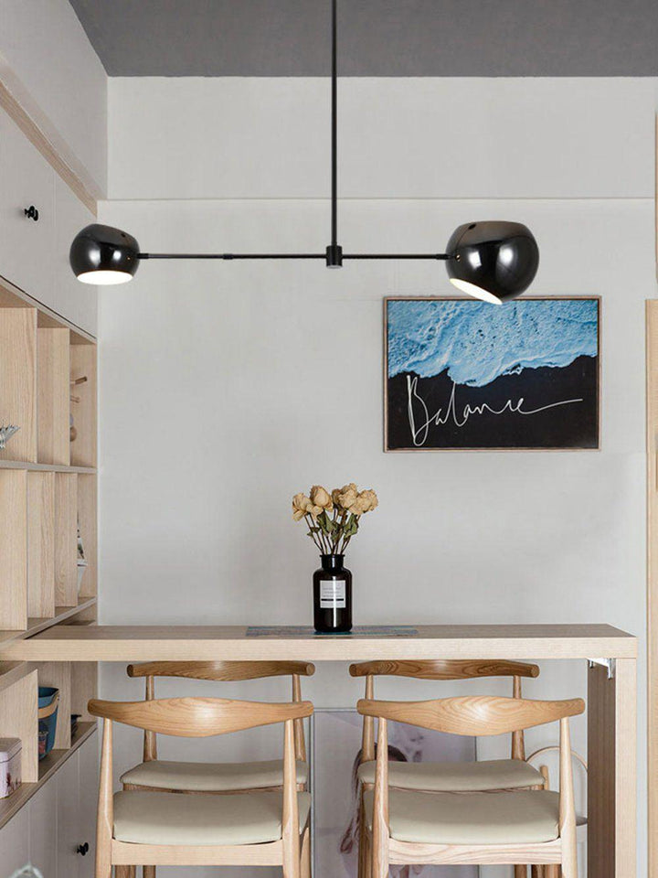 Lustra Chandelier Élégant en Verre Noir - Neutralighting