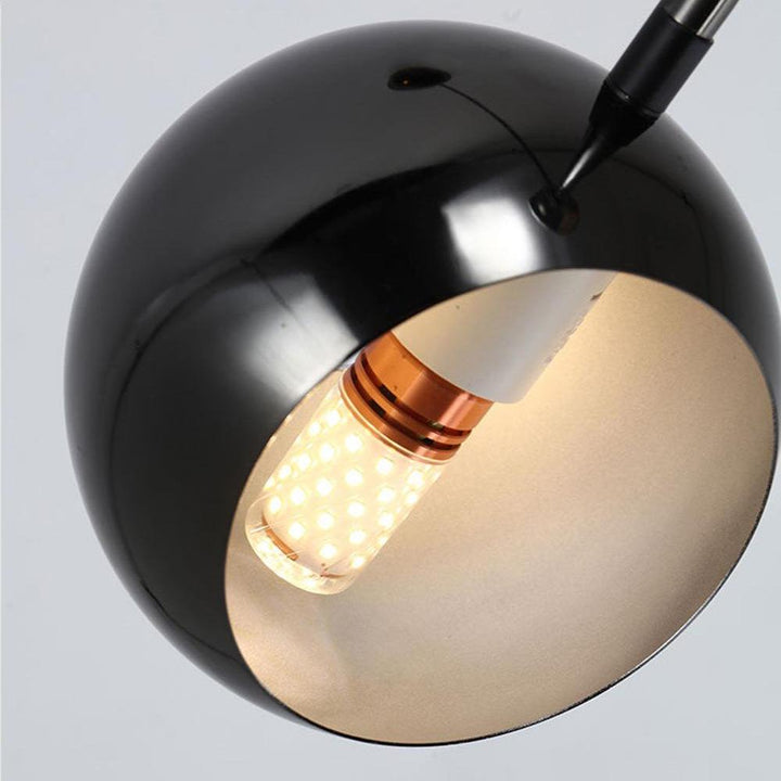 Lustra Chandelier Élégant en Verre Noir - Neutralighting