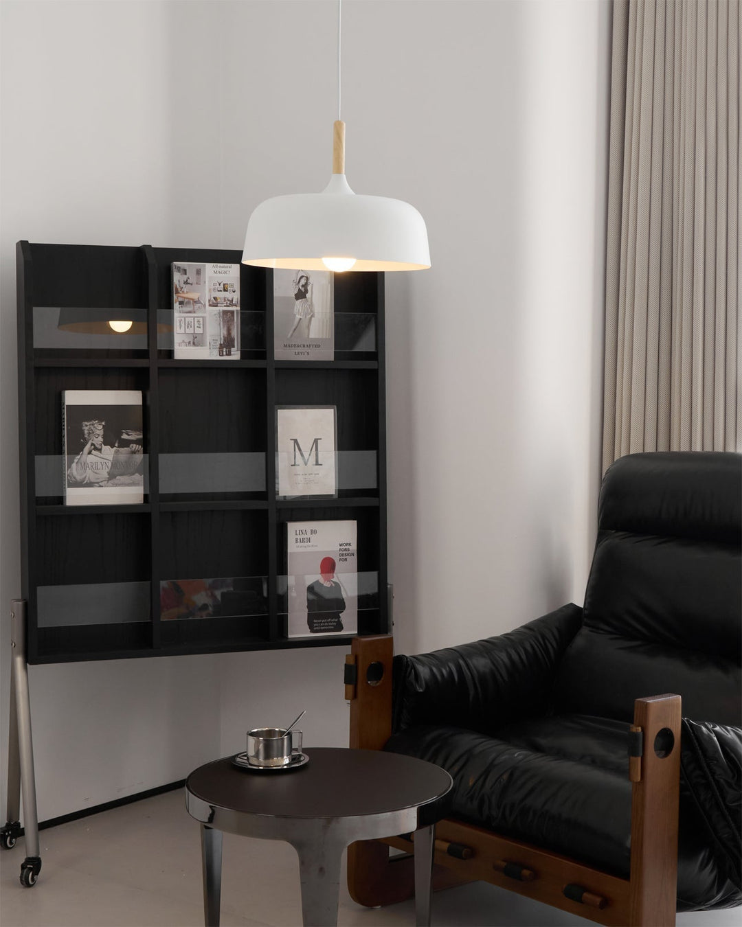 Lustra Suspension Lampe Abat-jour Blanc en Bois - Neutralighting