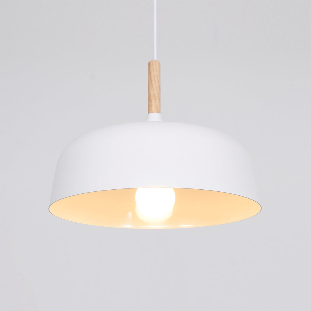 Lustra Suspension Lampe Abat-jour Blanc en Bois - Neutralighting