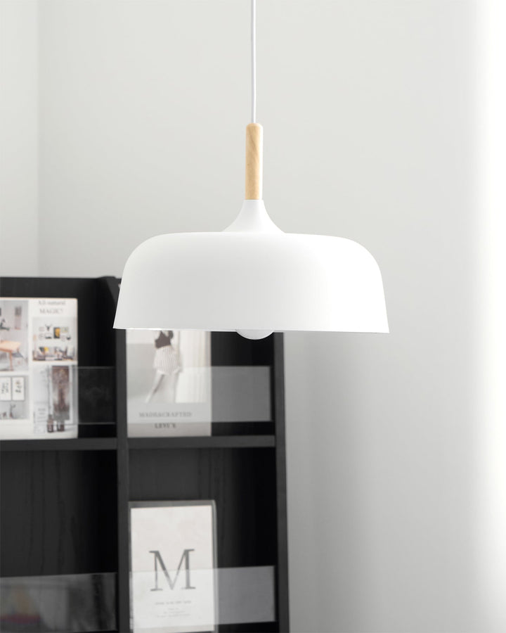 Lustra Suspension Lampe Abat-jour Blanc en Bois - Neutralighting