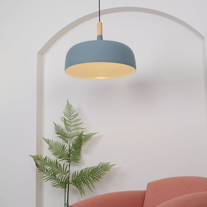 Lustra Suspension Lampe Abat-jour Blanc en Bois - Neutralighting
