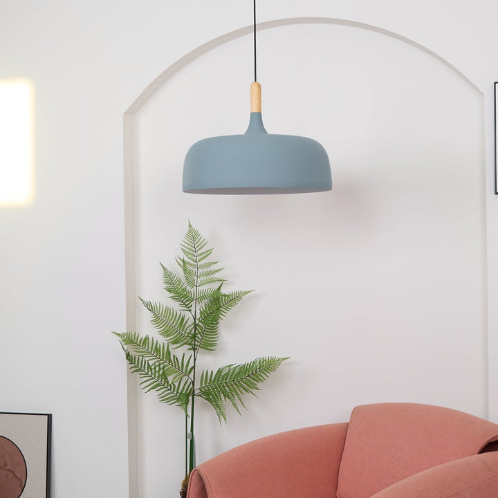 Lustra Suspension Lampe Abat-jour Blanc en Bois - Neutralighting