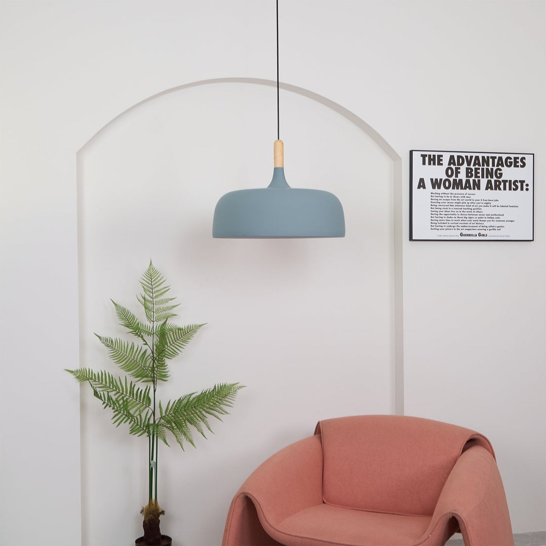 Lustra Suspension Lampe Abat-jour Blanc en Bois - Neutralighting