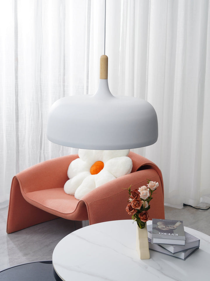 Lustra Suspension Lampe Abat-jour Blanc en Bois - Neutralighting