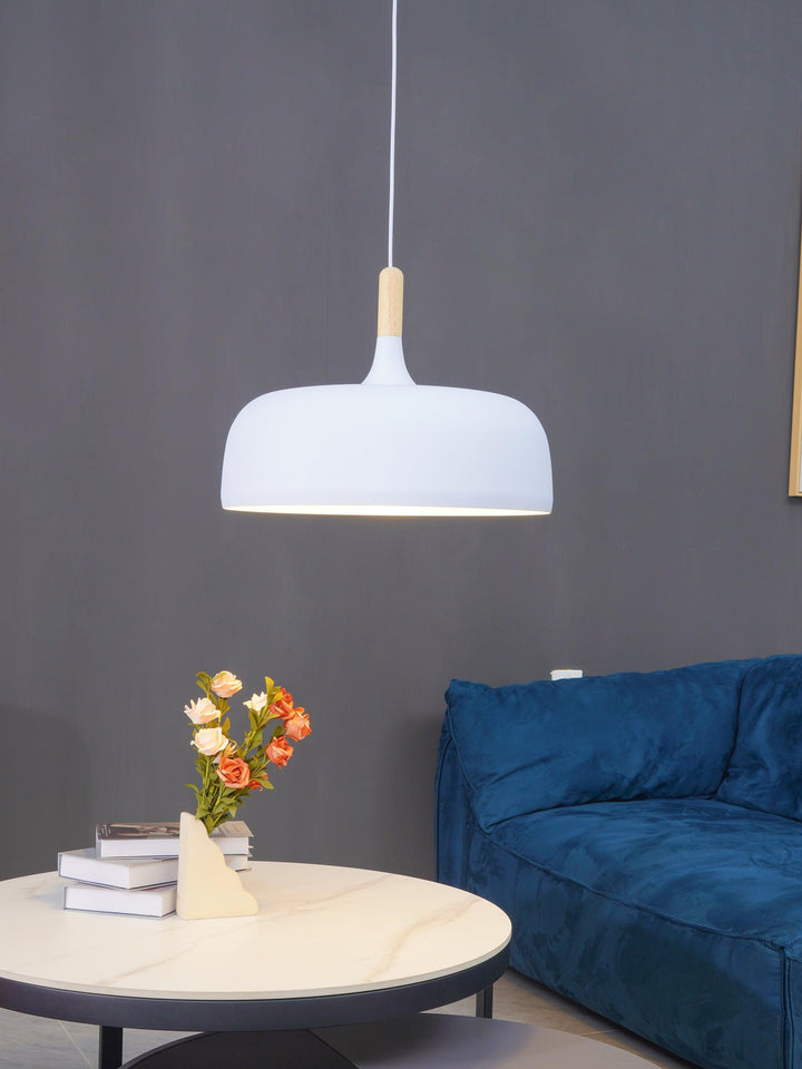 Lustra Suspension Lampe Abat-jour Blanc en Bois - Neutralighting