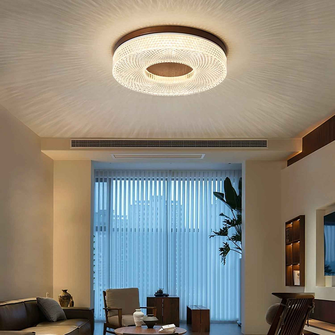 Solara Acrylique 50cm Noyer LED