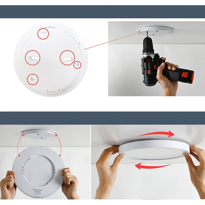 Ulnorisra Plafonnier Rond Minimaliste Moderne Ultra-Fin - Neutralighting