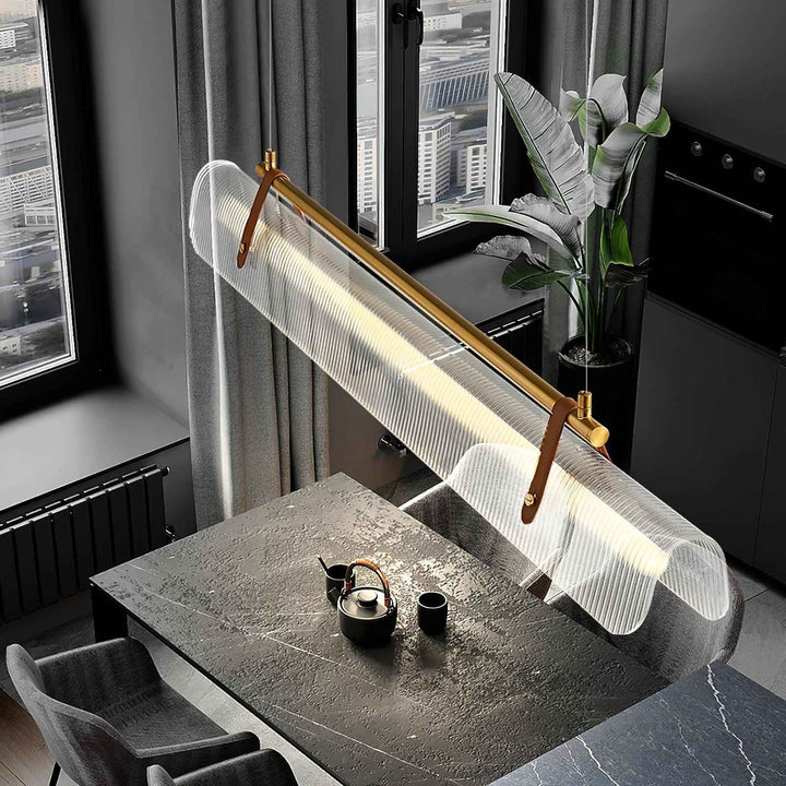 Lustra Suspension Lampe Acrylique Linéaire Moderne pour Salle à Manger - Neutralighting