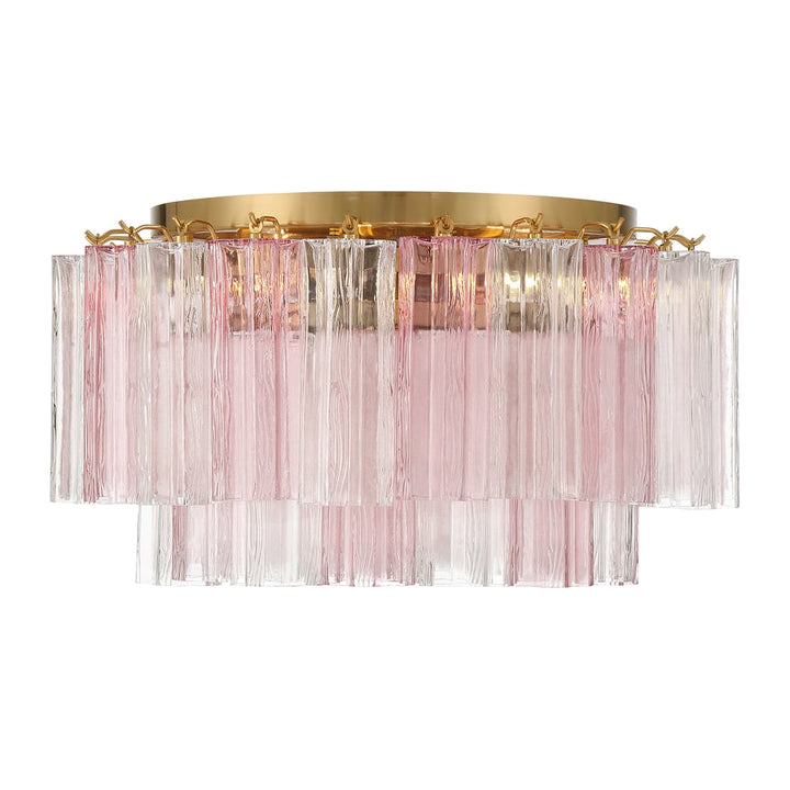 Aurora Plafonnier en Tube de Verre Superposé Ambre - Neutralighting