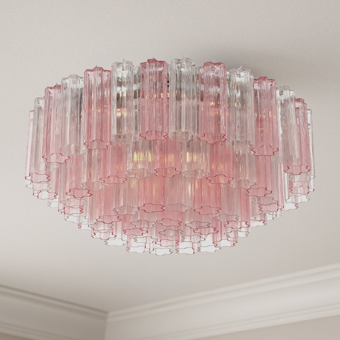 Aurora Plafonnier en Tube de Verre Superposé Ambre - Neutralighting