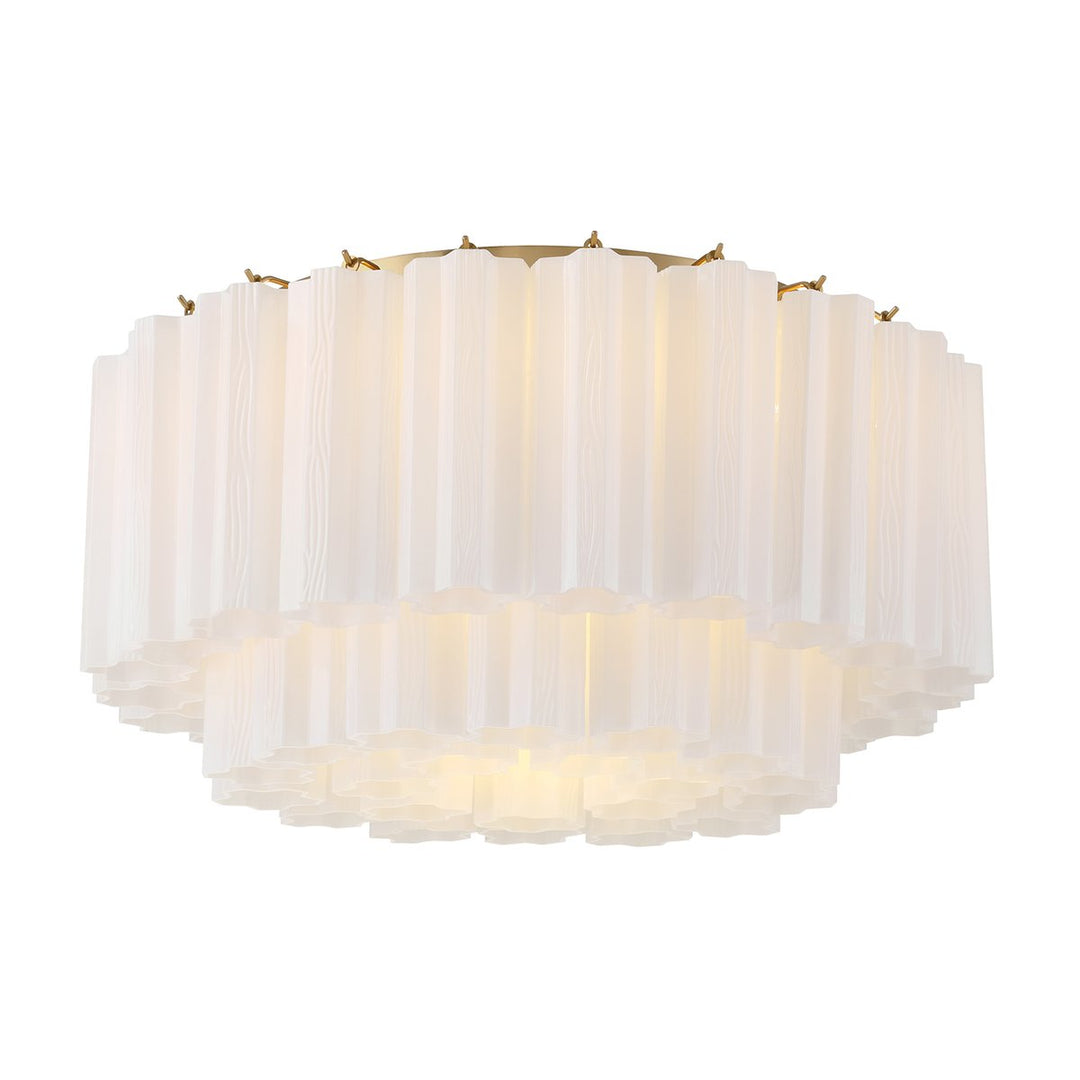 Aurora Plafonnier en Tube de Verre Superposé Ambre - Neutralighting