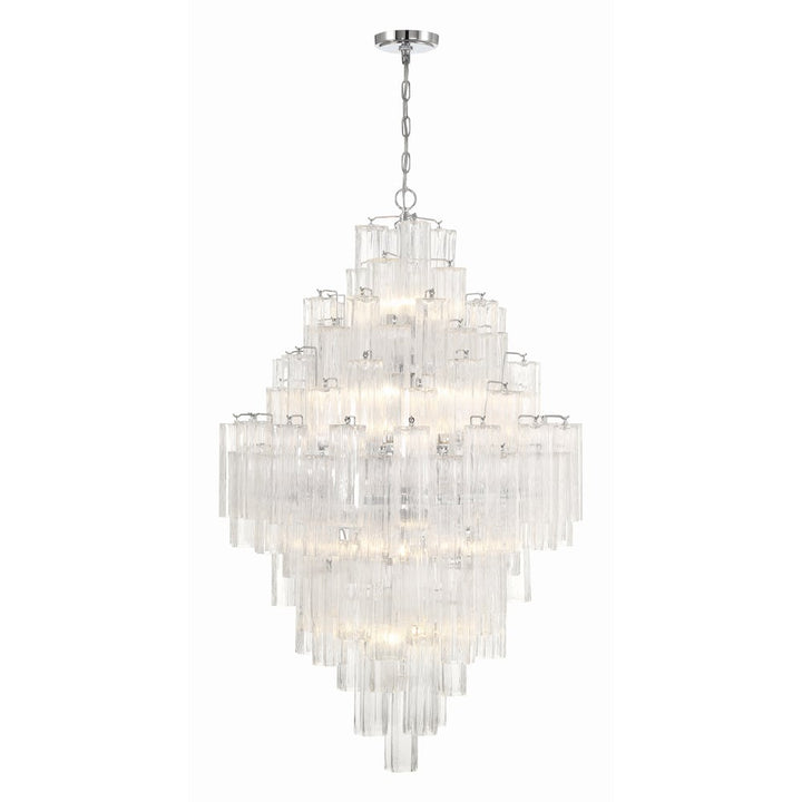 Aurora Chandelier en Tube de Verre Superposé Ambrer - Neutralighting