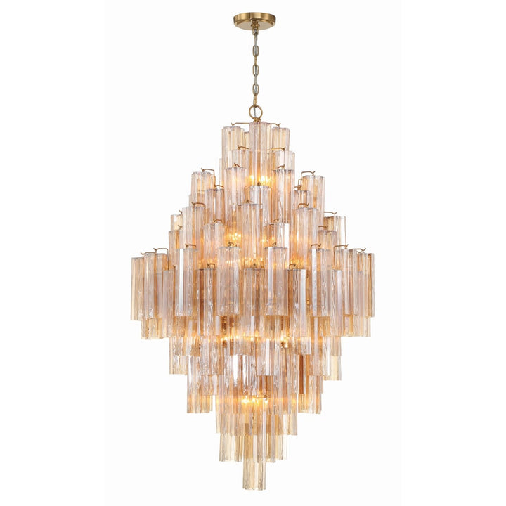 Aurora Chandelier en Tube de Verre Superposé Ambrer - Neutralighting