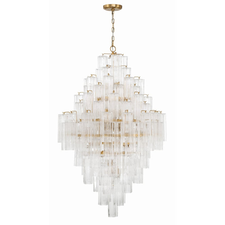 Aurora Chandelier en Tube de Verre Superposé Ambrer - Neutralighting