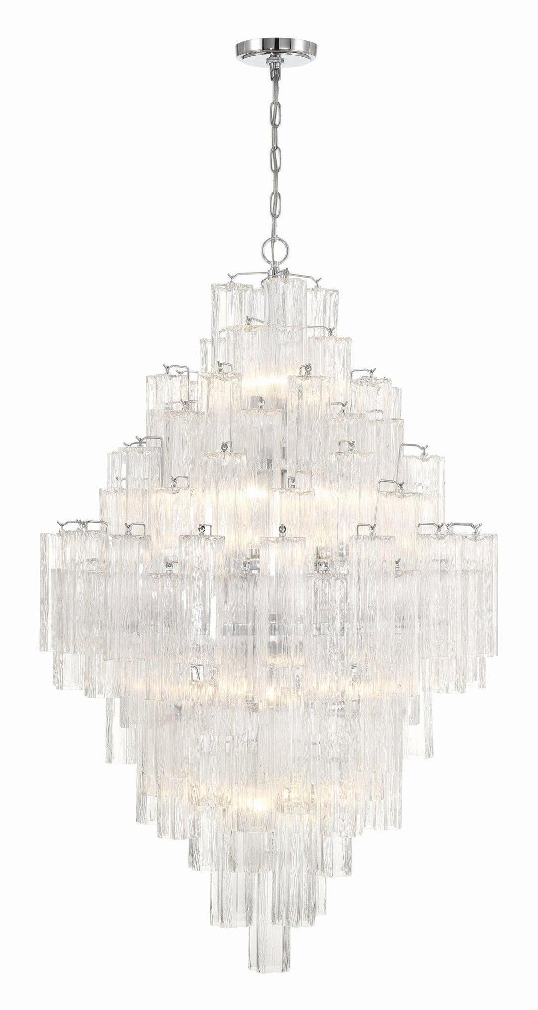 Aurora Chandelier en Tube de Verre Superposé Ambrer - Neutralighting