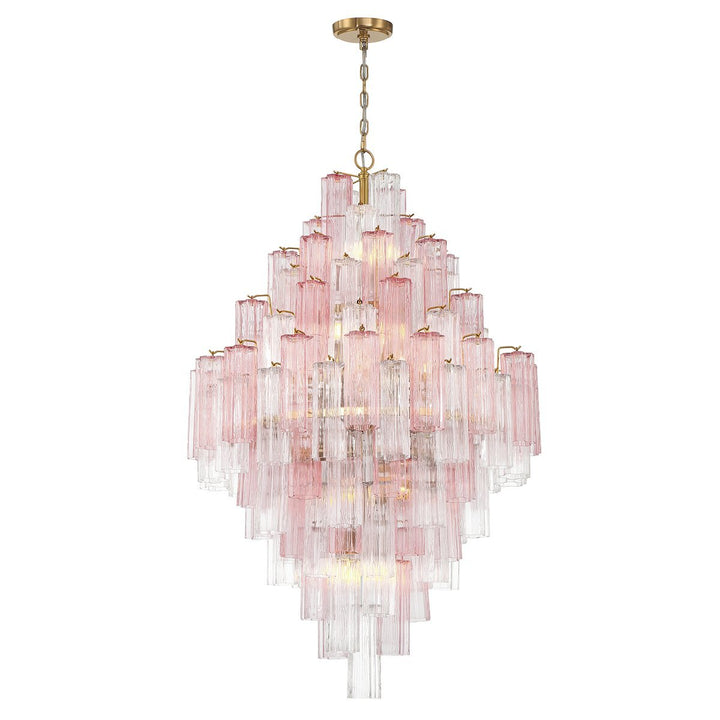 Aurora Chandelier en Tube de Verre Superposé Ambrer - Neutralighting