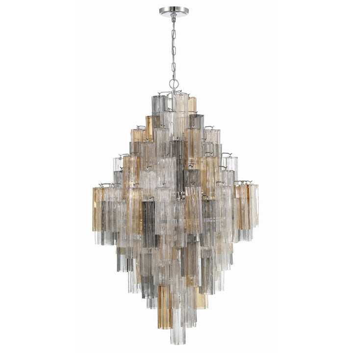 Aurora Chandelier en Tube de Verre Superposé Ambrer - Neutralighting