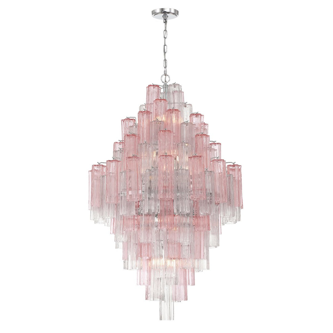 Aurora Chandelier en Tube de Verre Superposé Ambrer - Neutralighting