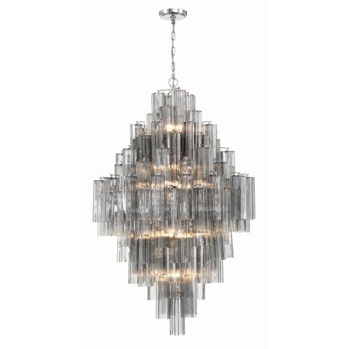 Aurora Chandelier en Tube de Verre Superposé Ambrer - Neutralighting