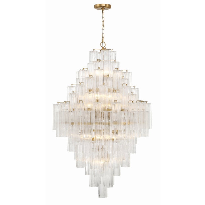 Aurora Chandelier en Tube de Verre Superposé Ambrer - Neutralighting