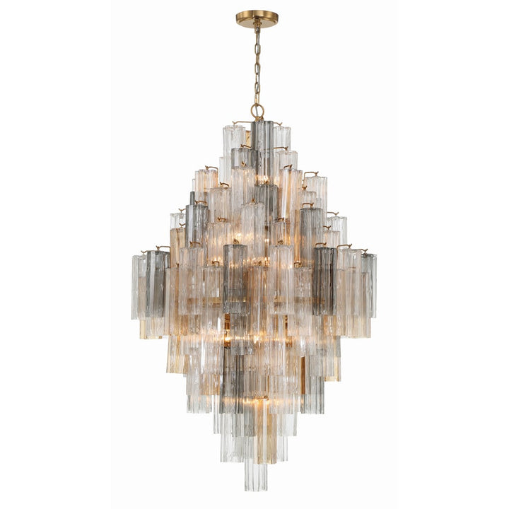 Aurora Chandelier en Tube de Verre Superposé Ambrer - Neutralighting