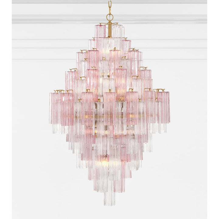 Aurora Chandelier en Tube de Verre Superposé Ambrer - Neutralighting