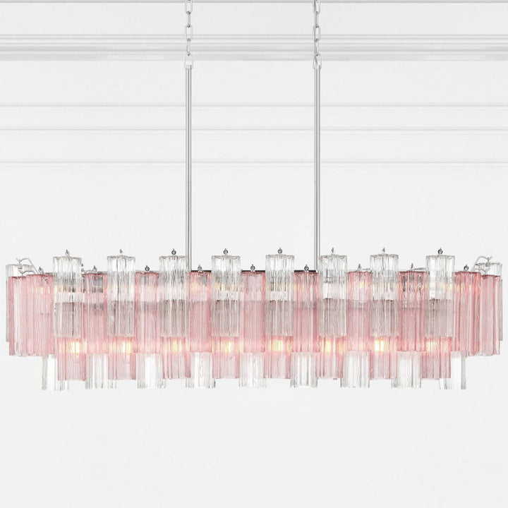 Aurora Chandelier en Tube de Verre Superposé Ambre - Neutralighting