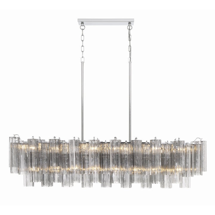 Aurora Chandelier en Tube de Verre Superposé Ambre - Neutralighting