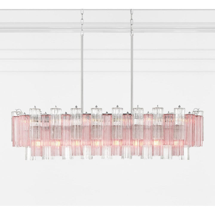 Aurora Chandelier en Tube de Verre Superposé Ambre - Neutralighting