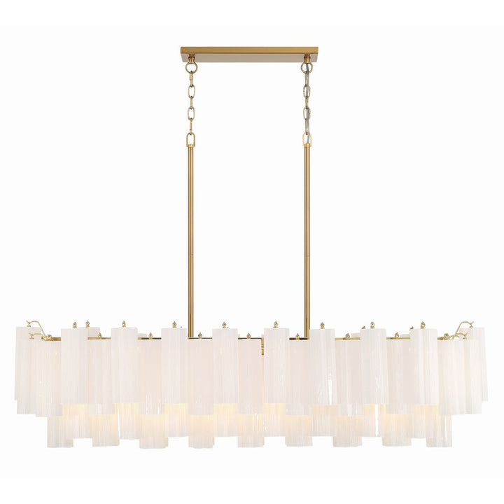 Aurora Chandelier en Tube de Verre Superposé Ambre - Neutralighting