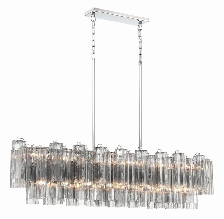 Aurora Chandelier en Tube de Verre Superposé Ambre - Neutralighting
